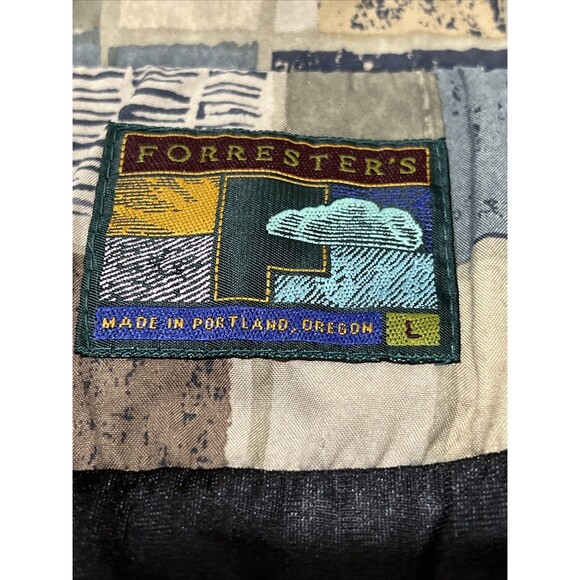 VTG Forresters Windbreaker Shirt GORE-TEX Women’s L Outdoors Geometric Khaki - Picture 3 of 16